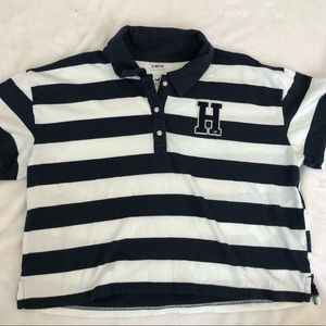 Cropped Collared Tee